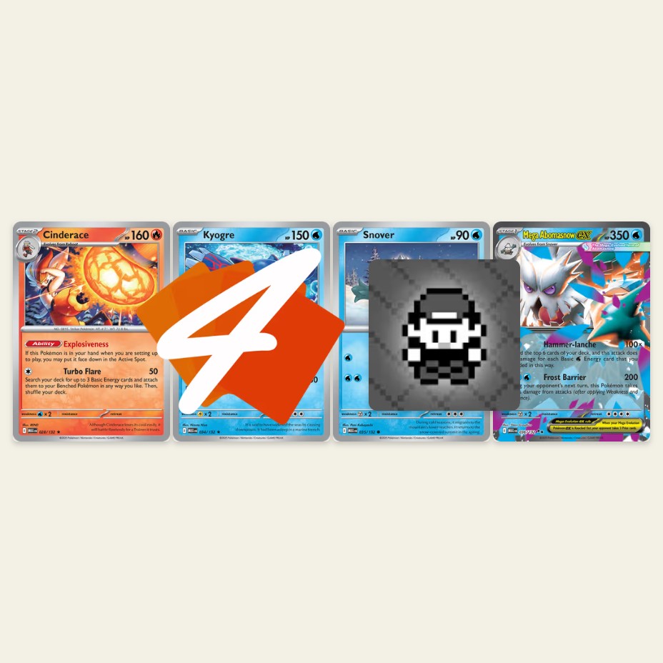 Mega Abomasnow ex and Cinderace Are Cool Partners!