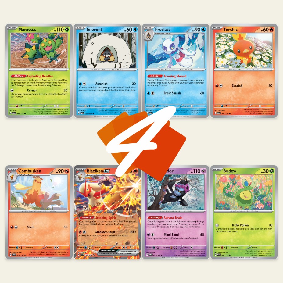 1st PLACE BLAZIKEN EX and FROSLASS DECK