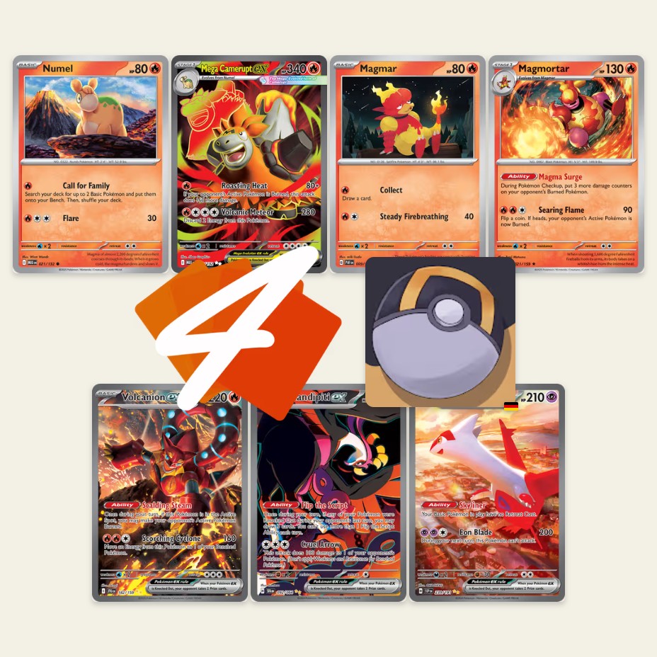 Mega Camerupt EX + Magbrant – Diese Feuer-Kombo zerstört alles!